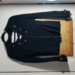 Black Pirate Goth Corset Shirt size M or L